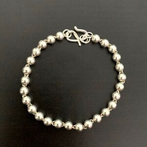 Silver Bead Ball Bracelet